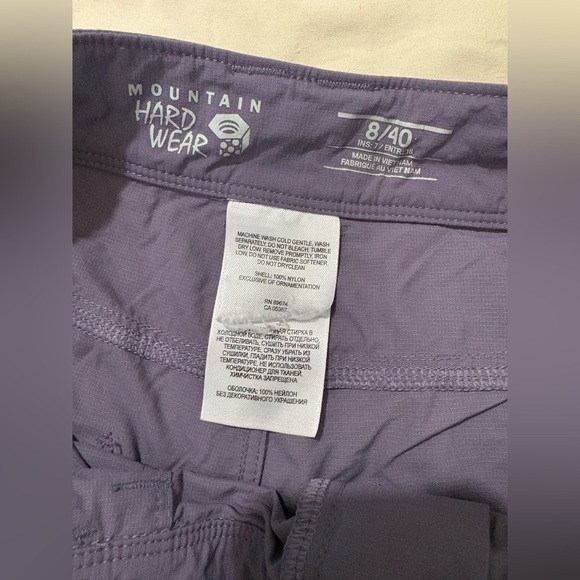 Mountain Hardware Miranda cargo hiking shorts purple size 8 - Picture 8 of 9